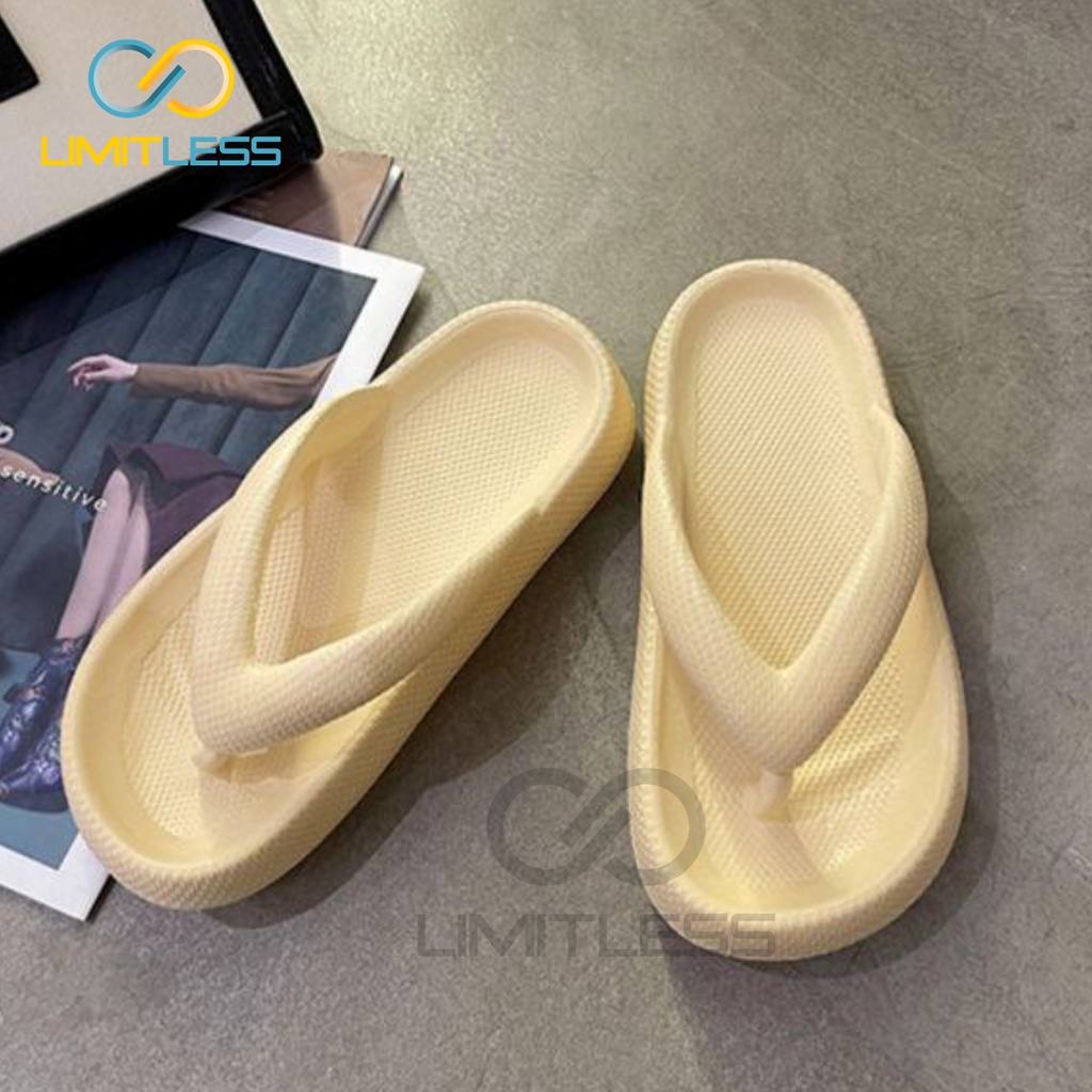 Sandal Jepit Wanita Tebal Tinggi 4cm Sendal Japit Perempuan Kekinian Ringan Empuk Terbaru Sandal Japit Cewek Jelly Terbaru