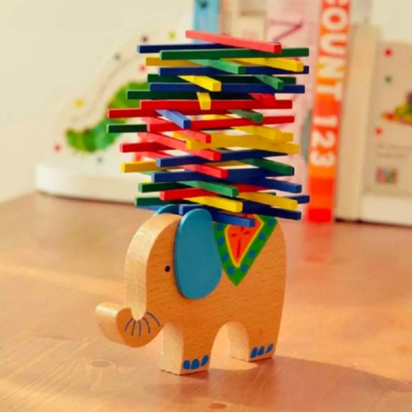 

PUZZLE Anak - Elephant KESEIMBANGAN/BALANCE Edukasi BEAM Mainan Promo STIK Diskon CAMEL/E KAYU