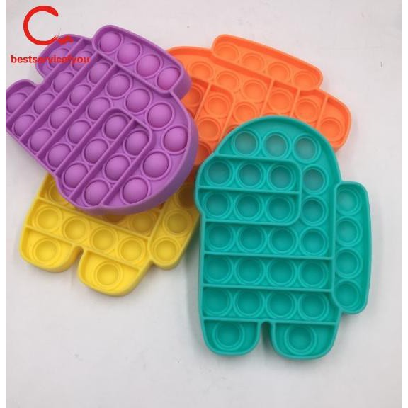 1Pc Mainan Push Pop It Fidget Pop It Bentuk Among Us - Among Us Non Cod