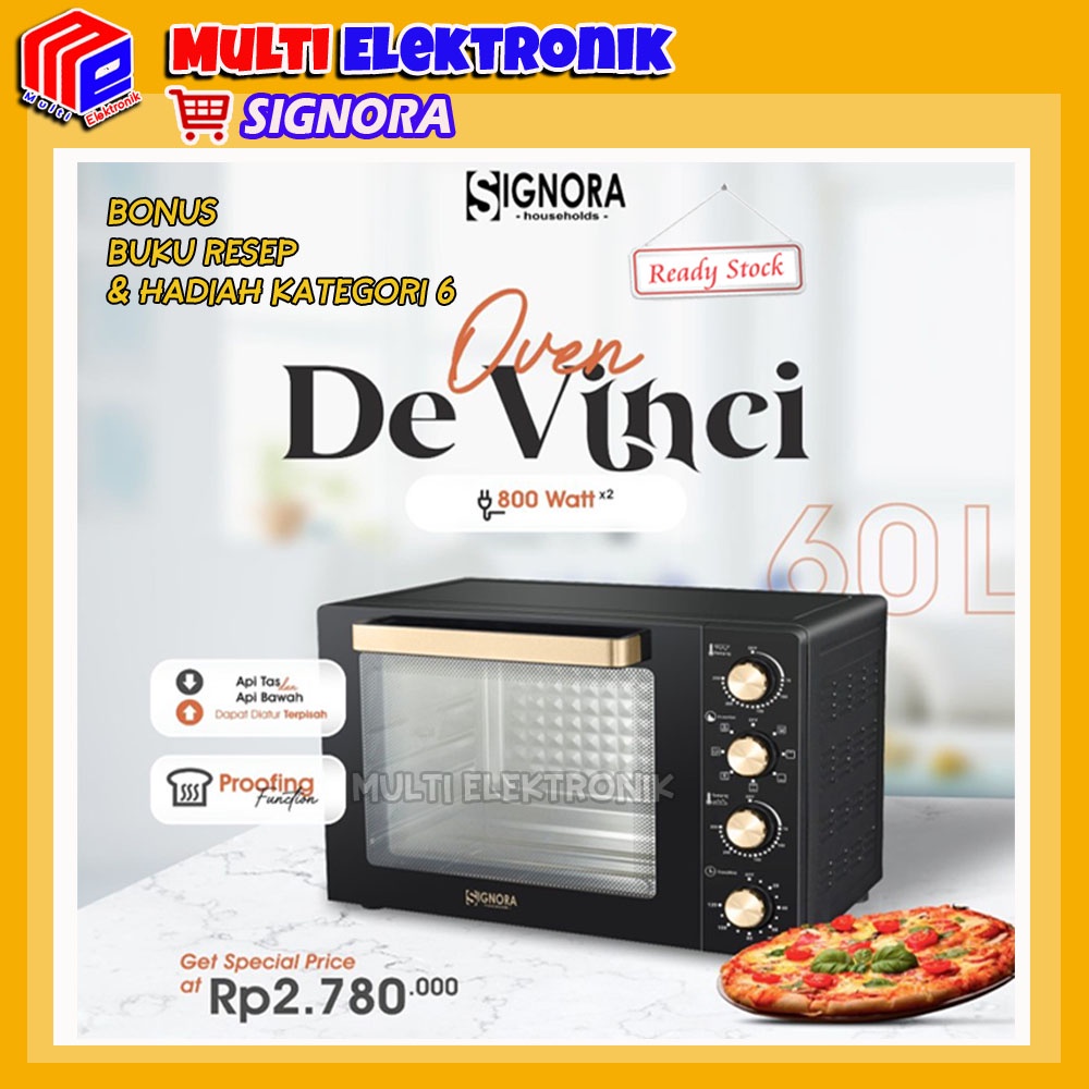 Oven Signora De Vinci Kapasitas 60 Liter/Oven Listrik Signora DeVinci