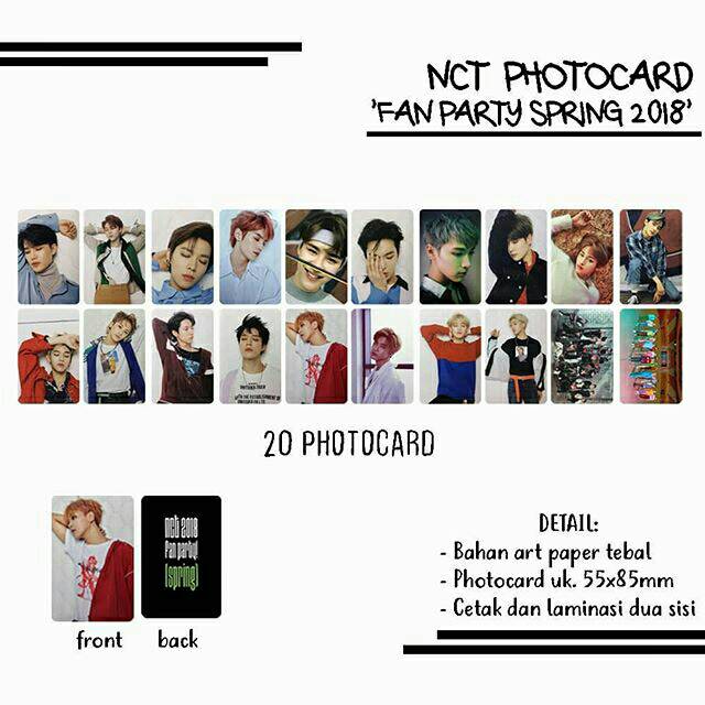 NCT 2018 PHOTOCARD - FAN PARTY SPRING 2018
