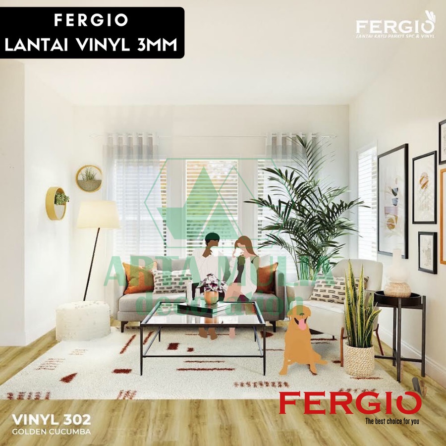 Lantai Vinyl Fergio 3mm Lantai Kayu Vinyl Rumah Lantai Rumah Kayu