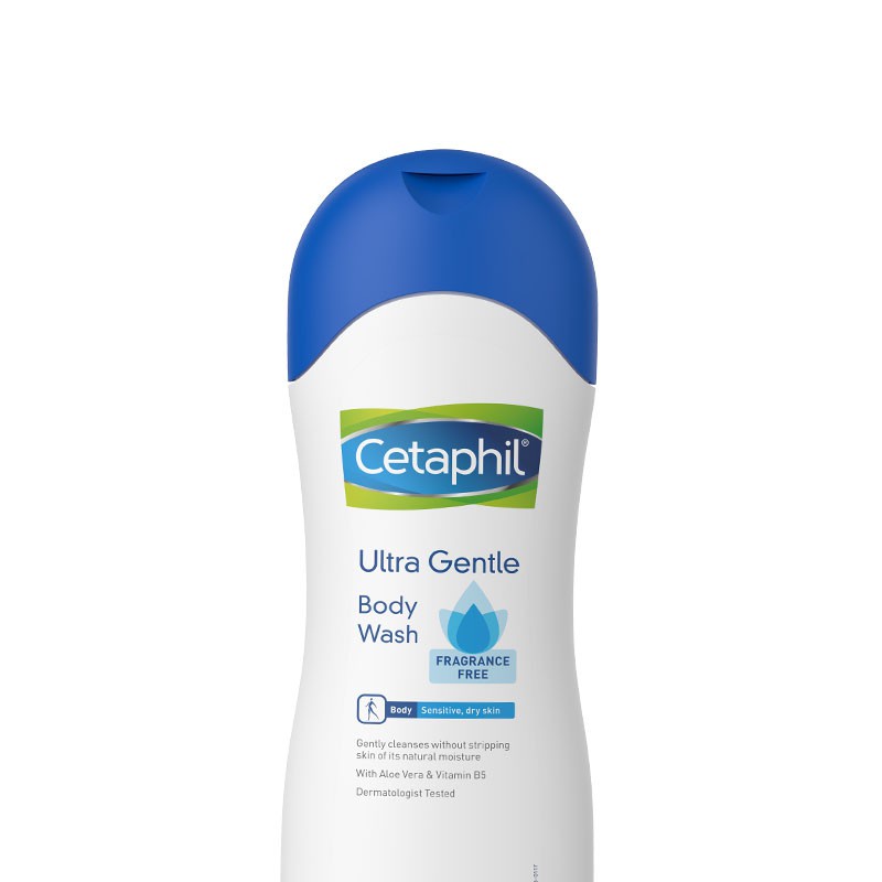 Cetaphil Ultra Gentle Body Wash 500ml / Sabun Badan / Kulit sensitif dan Alergi / Pelembab / Kering