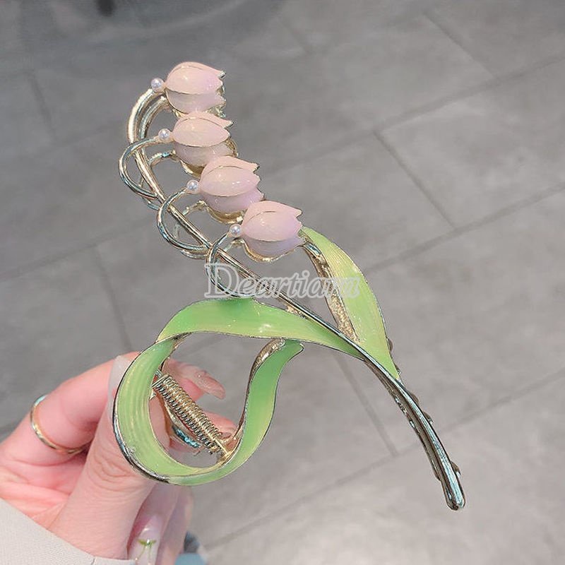 Jepit Rambut Bentuk Bunga Lily of the Valley Untuk Musim Panas