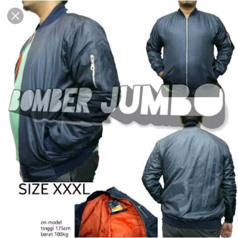Jaket Bomber pria Jaket Bomber JUMBO XXL