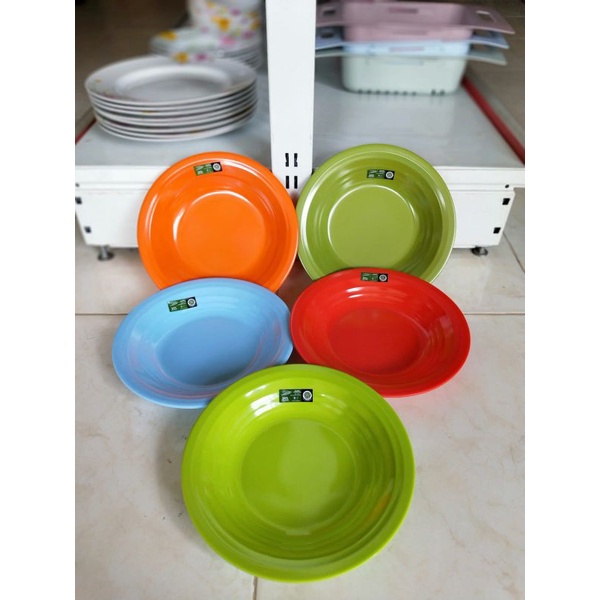 1 LUSIN PIRING MELAMIN GOLDEN FLYING FISH 10 INCH ULIR