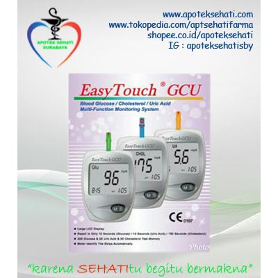 ALAT TES GCU EASY TOUCH 3IN1 CEK GULA DARAH KOLESTEROL ASAM URAT