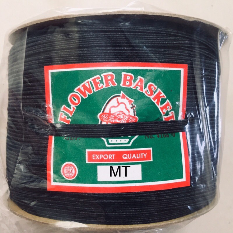 Tali masker elastis gepeng Flower Basket(SJ-6)Serbaguna-hitam