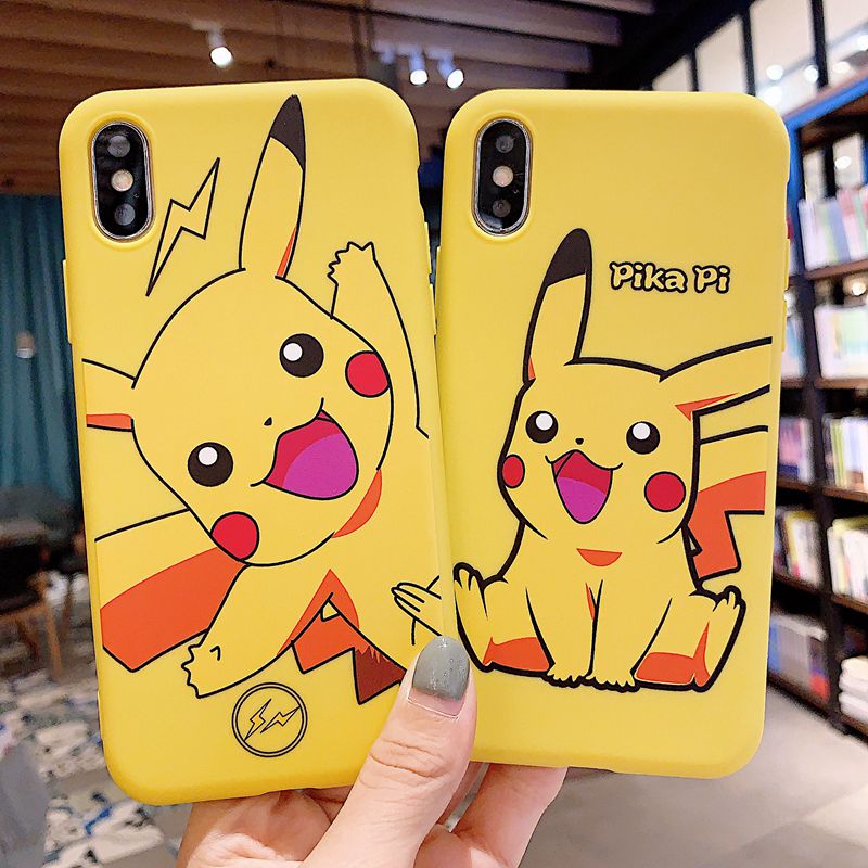 Pikachu Soft Case Apple iPhone 6 6S 7 8 + Plus SE 2020 11 12 Pro Max X XR XS Max Casing SAMSUNG Note 9 10 Plus A51 A71