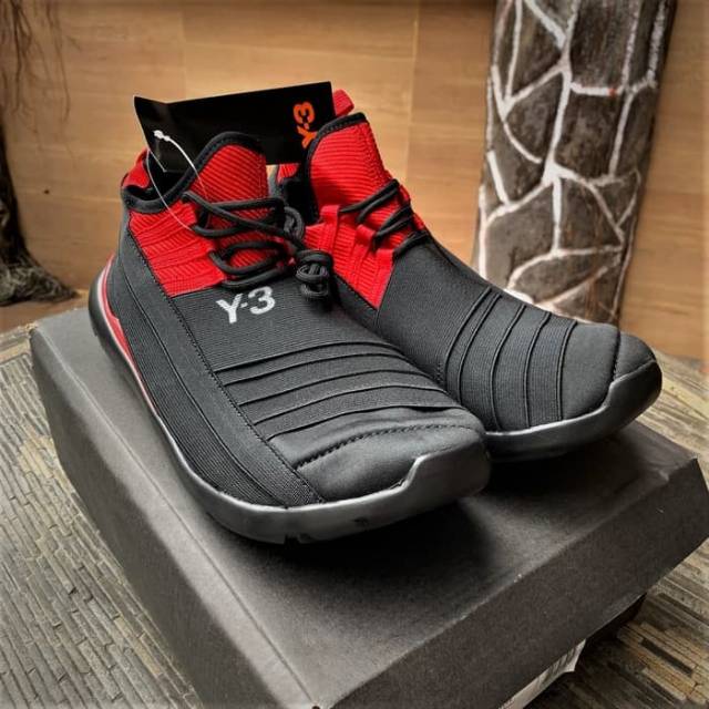 ADIDAS Y3 Qasa Elle Yohji Yamamoto Black Red High Premium Original