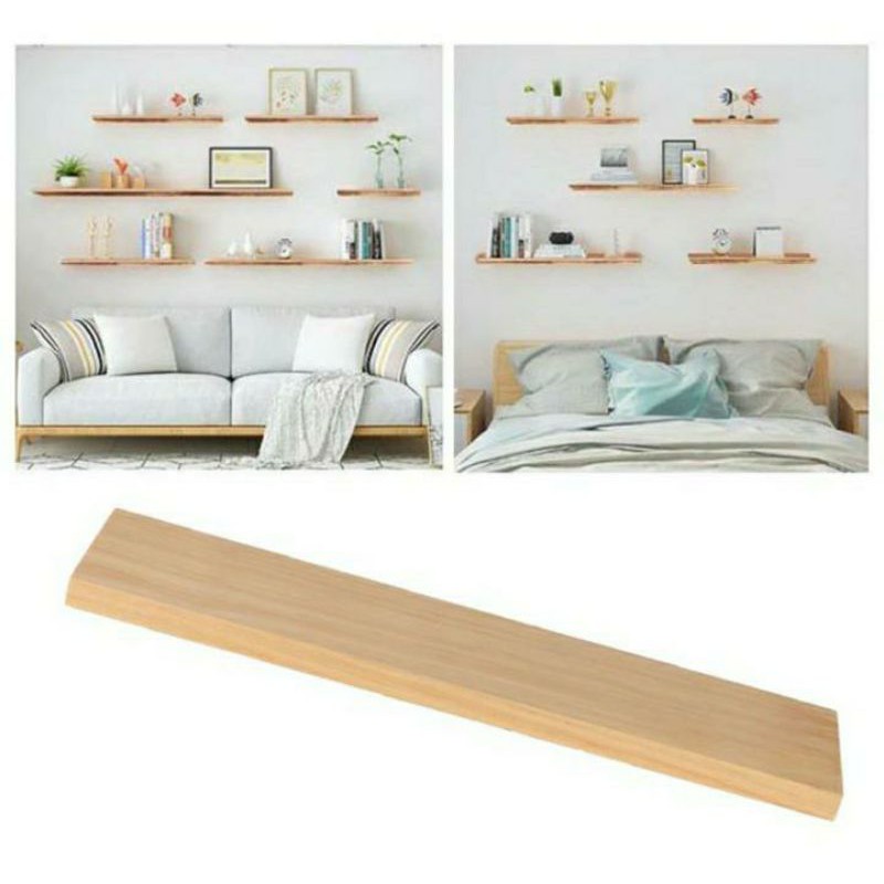 Rak Dinding Kayu Solid/ Rak Buku/ Ambalan Rak Dinding