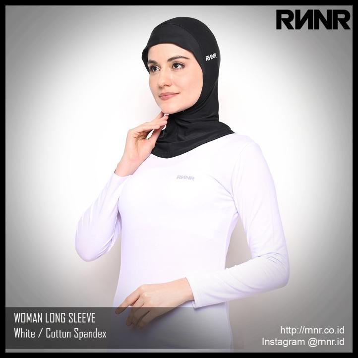 Baju Olahraga Muslim Kaos Lengan Panjang Sepeda Lari Wanita Muslimah