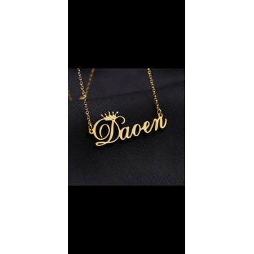 Kalung Nama Lapis Emas | Kalung Nama Anti Karat | Kalung Nama Anak & Dewasa (Bebas Request Nama