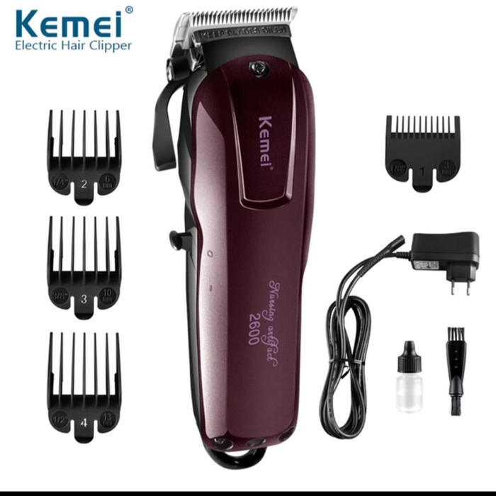 Hair Clipper Kemei 2600 - Alat Cukur Rambut Rechargeable Kemei Km-2600