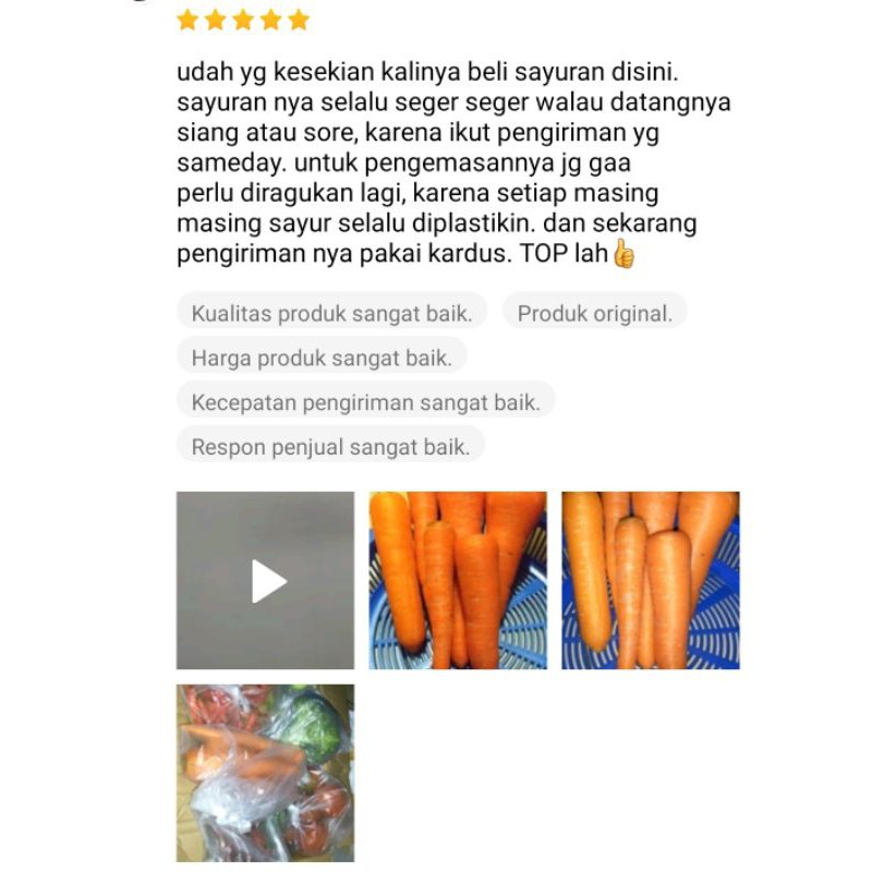 KIRIM INSTAN Wortel Sayur Express