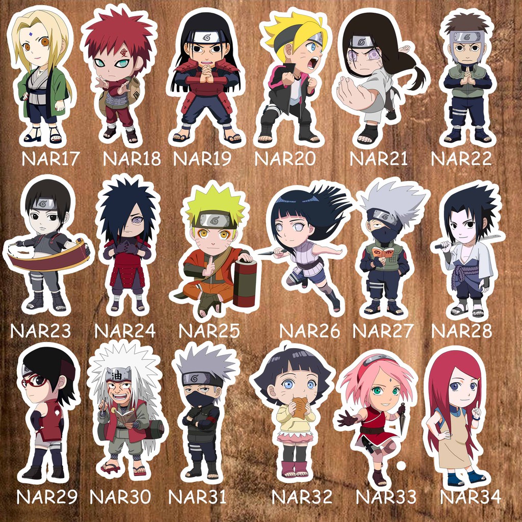 Jual stiker sticker anime naruto shippuden boruto