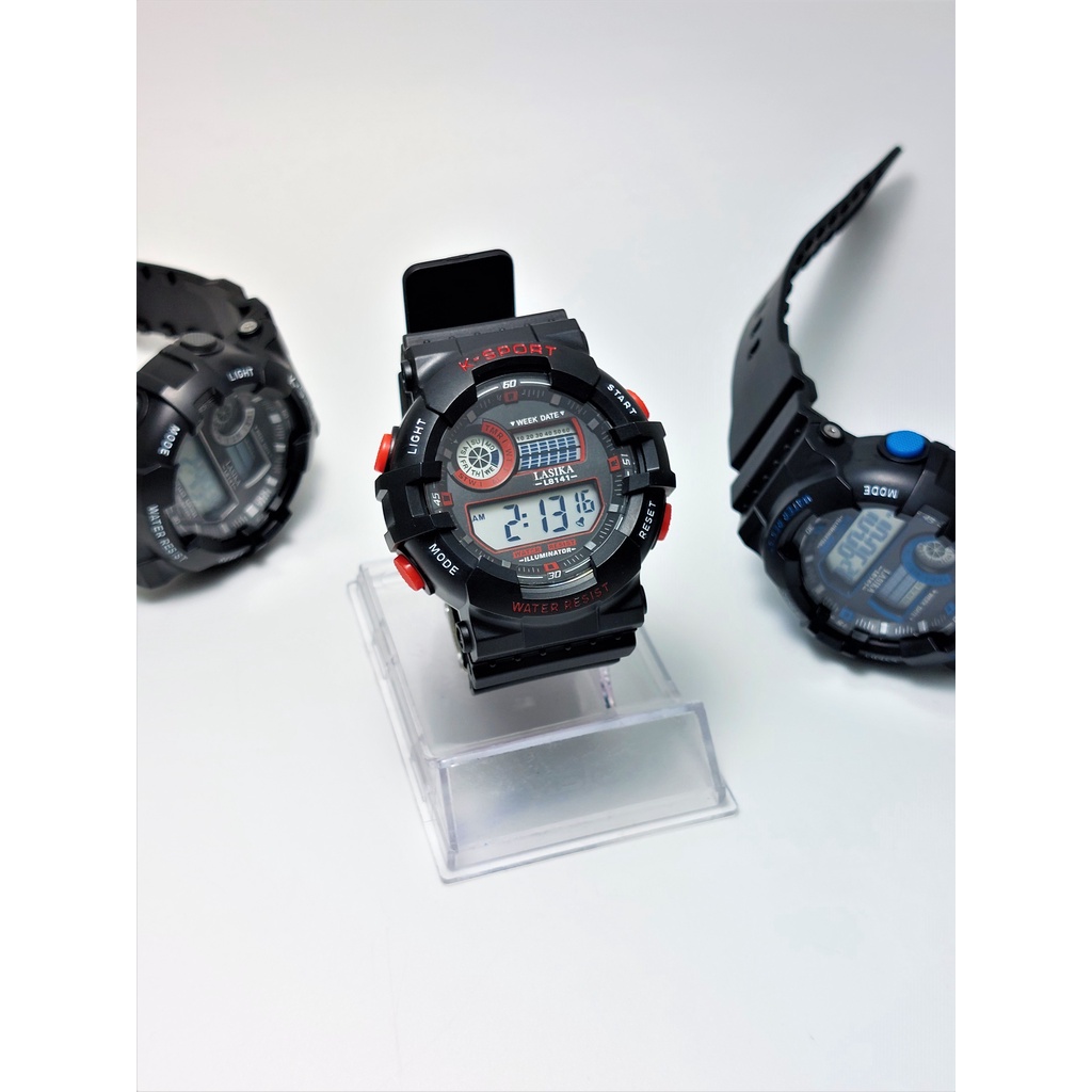 Jam Tangan Lasika Strap Rubber Anti Air | Jam Tangan Pria Digital 8141