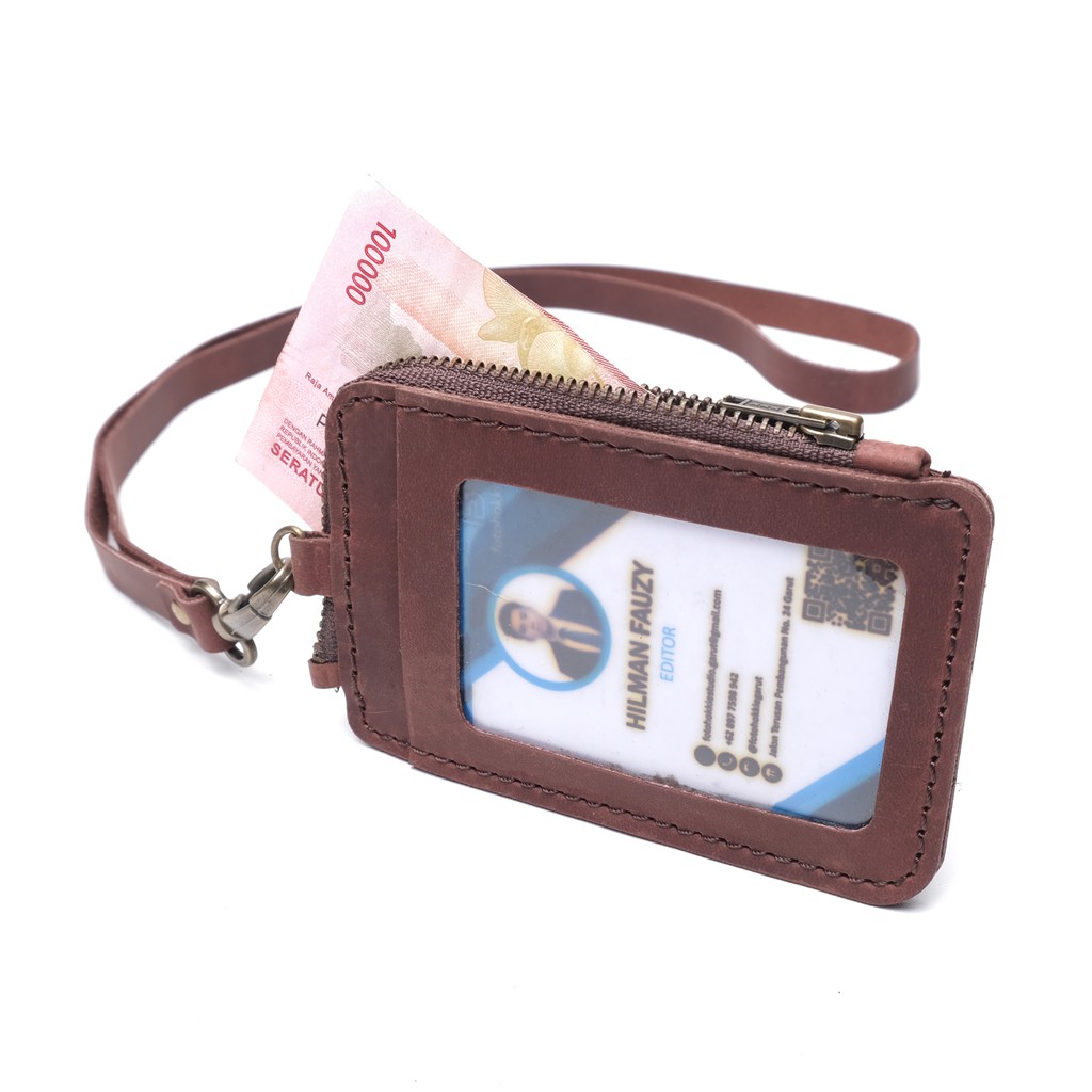 Id Card Holder Nametag Dompet Kartu Kulit - IDCH01