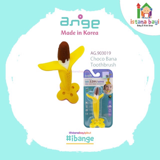 ANGE Choco Bana Toothbrush Teether - Gigitan bayi