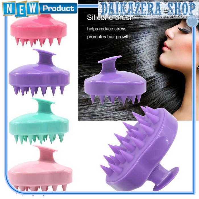 Sisir Kepala Pijat Nyaman Head Scalp Massage Brush - Hijau