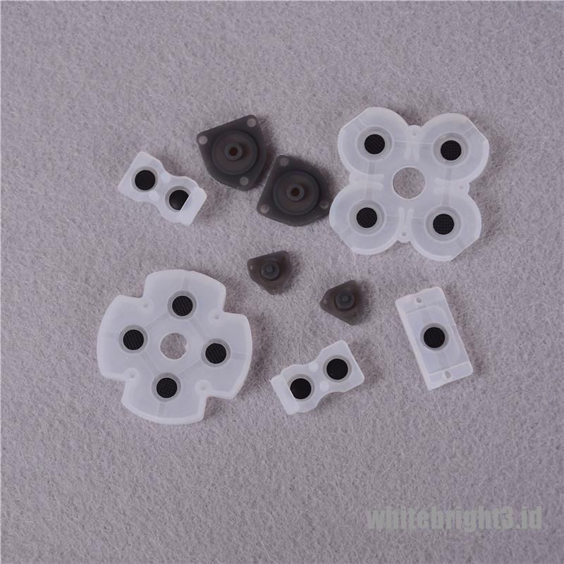 &lt; White3 &gt; 9Pcs / set D-Pad Karet Konduktif Pengganti Untuk Controller PS4