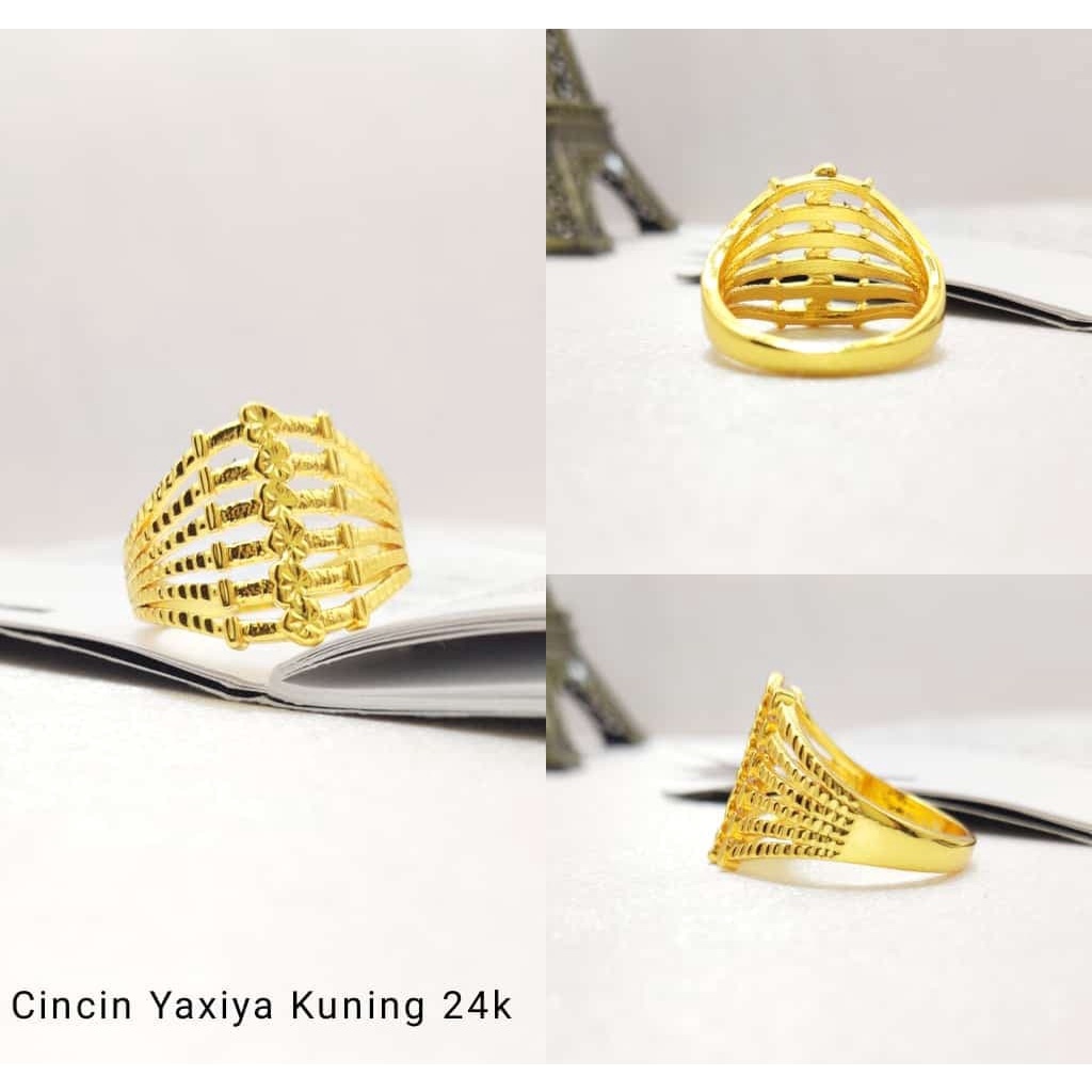 Cincin Lapis Emas 24k Yaxiya Asli