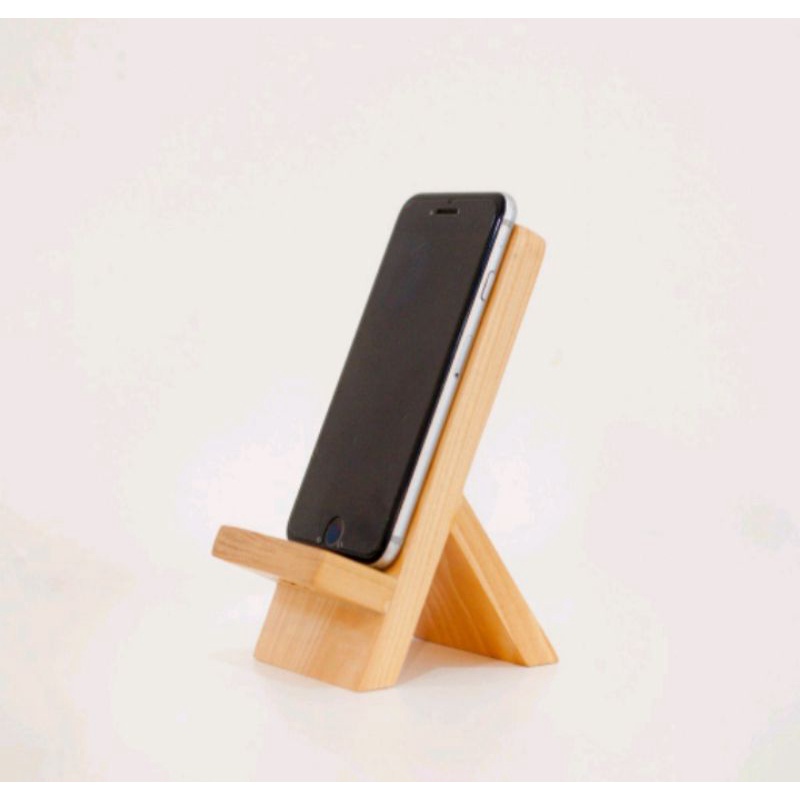 Stand holder HP / Dudukan HP / standing hp Kayu pilihan