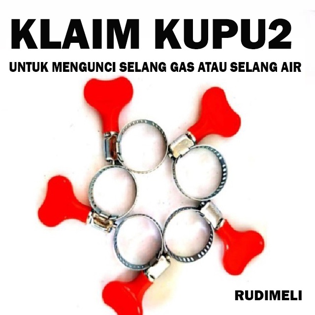 Klem Selang Kuping kupu2  Hose Clamp Gas Stainless Berkualitas