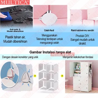  Lemari  Baju  Pakaian  Rak Storage Meja Kecil FREE HANGER  1 2 