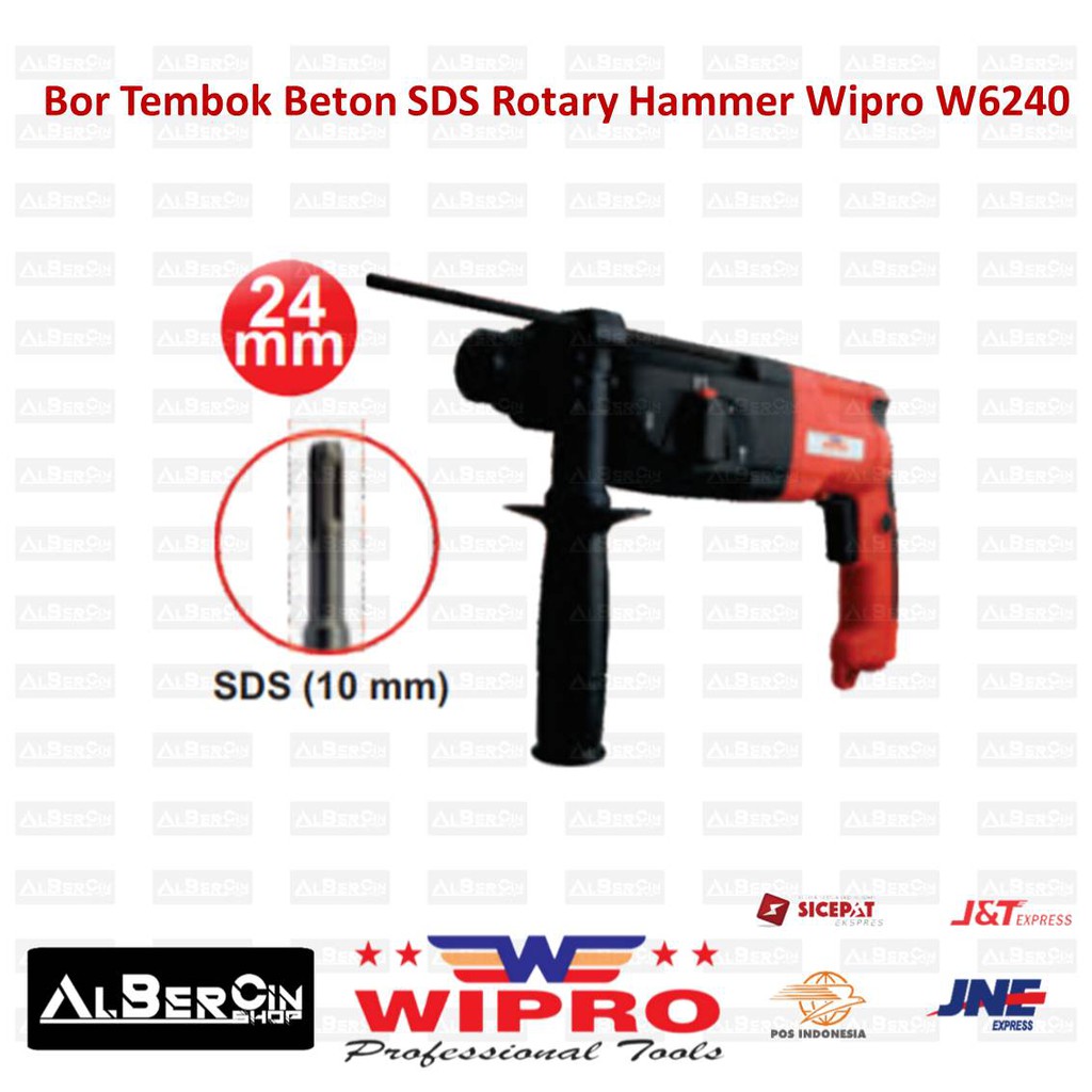 Mesin Bor Tembok beton SDS Rotary Hammer 24mm Wipro W6240 W 6240