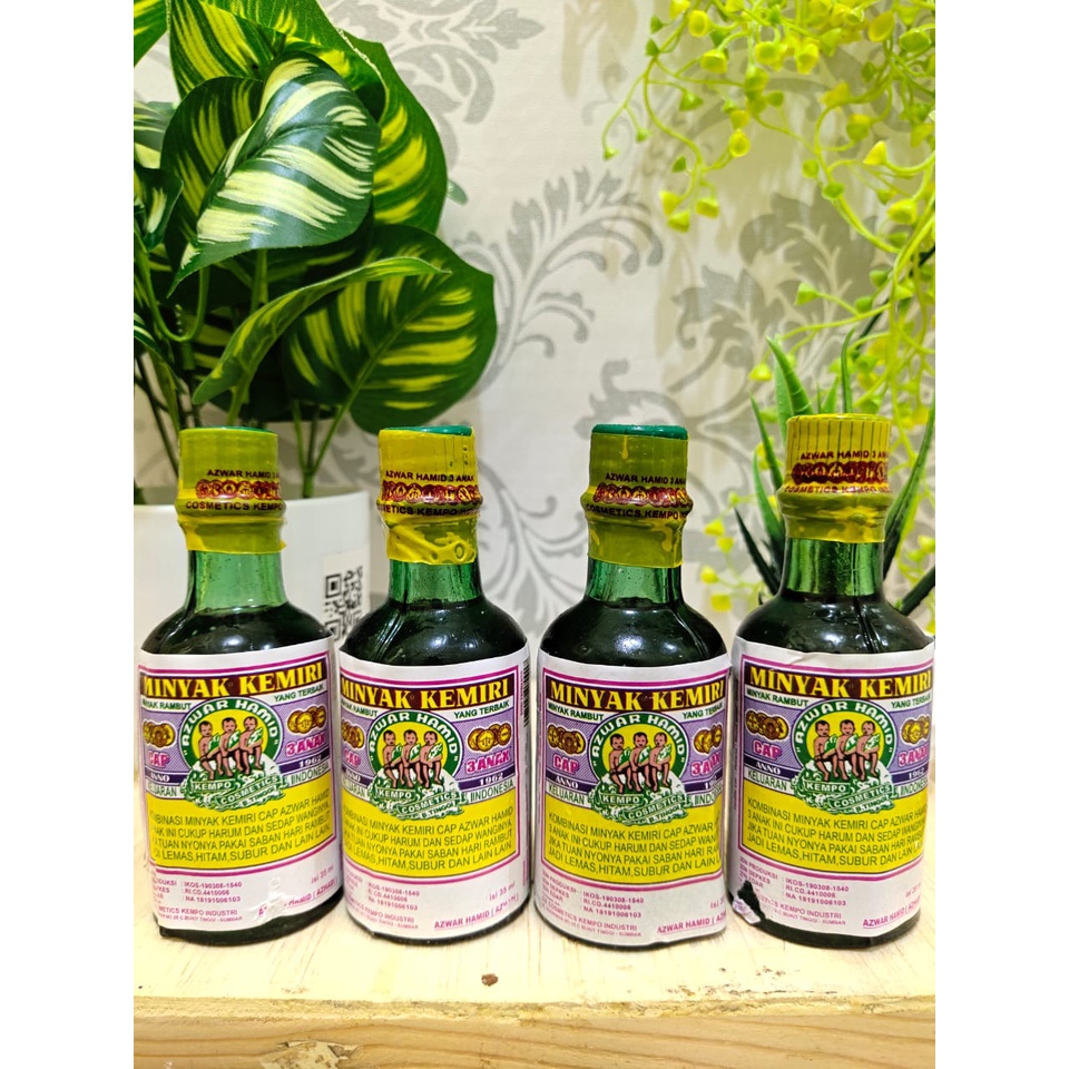 minyak rambut kemiri cap 3 anak asli / minyak kemiri asli