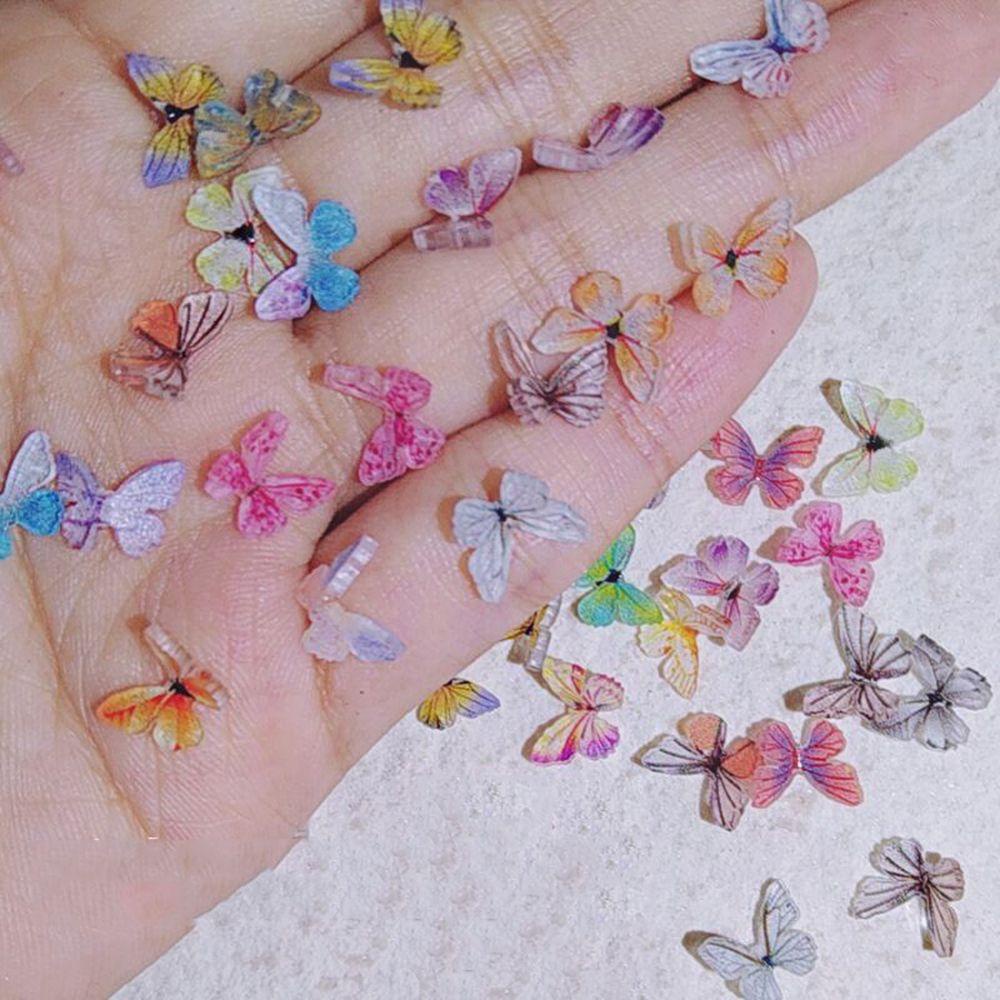 AUGUSTINA Agustina Butterfly Nail Art Perhiasan INS Style Charm Indah Jepang DIY Nail Art Aksesoris