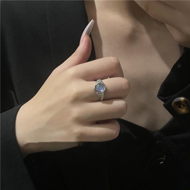 Cincin Kristal Permata Gaya Korea Untuk Aksesoris