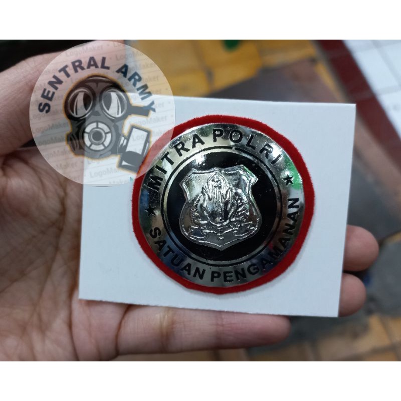 Pin Mitra Polri Putih - Atribut Satpam