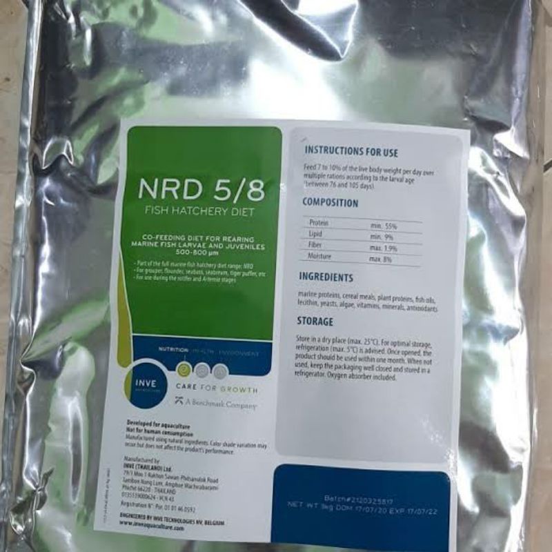 pelet NRD 5/8 500-800 micron 20Gr Original By INVEI Pakan Guppy Neon Cupang dll