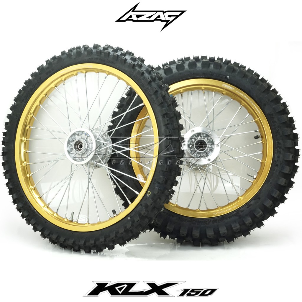 BAN SET CROSS KLX ring 16 19 SCARLET GOLD TROMOL ORIGINAL dunlop DGX
