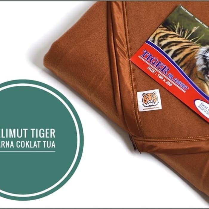 SELIMUT HOTEL TEBAL POLOS WARNA COKLAT MERK TIGER UKURAN 160X200