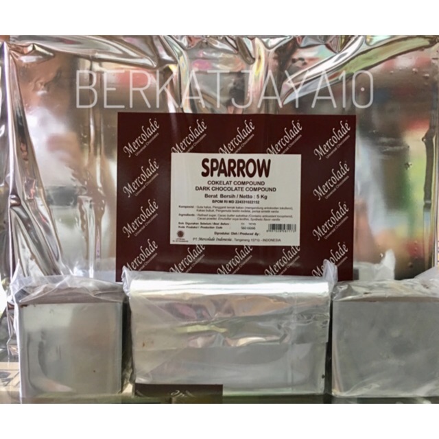 Mercolade Sparrow Dark Chocolate 5 kg Coklat batang