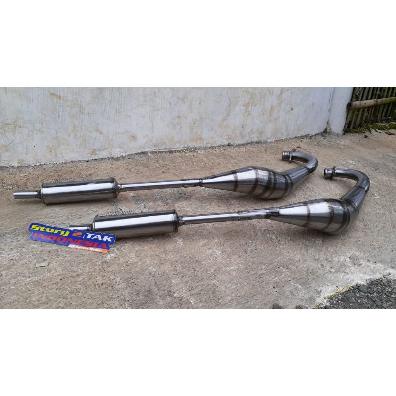 Knalpot Racing Paip-On RGR 150cc plat mild steel poles original produk Purbalingga