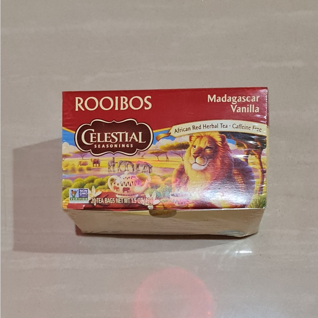 Celestial Seasonings Rooibos Madagascar Vanilla Herbal Tea 20 x 2.1 Gram