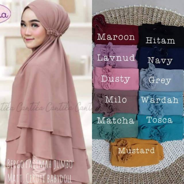 KHIMAR FATIMAH JUMBO 2 LAYER