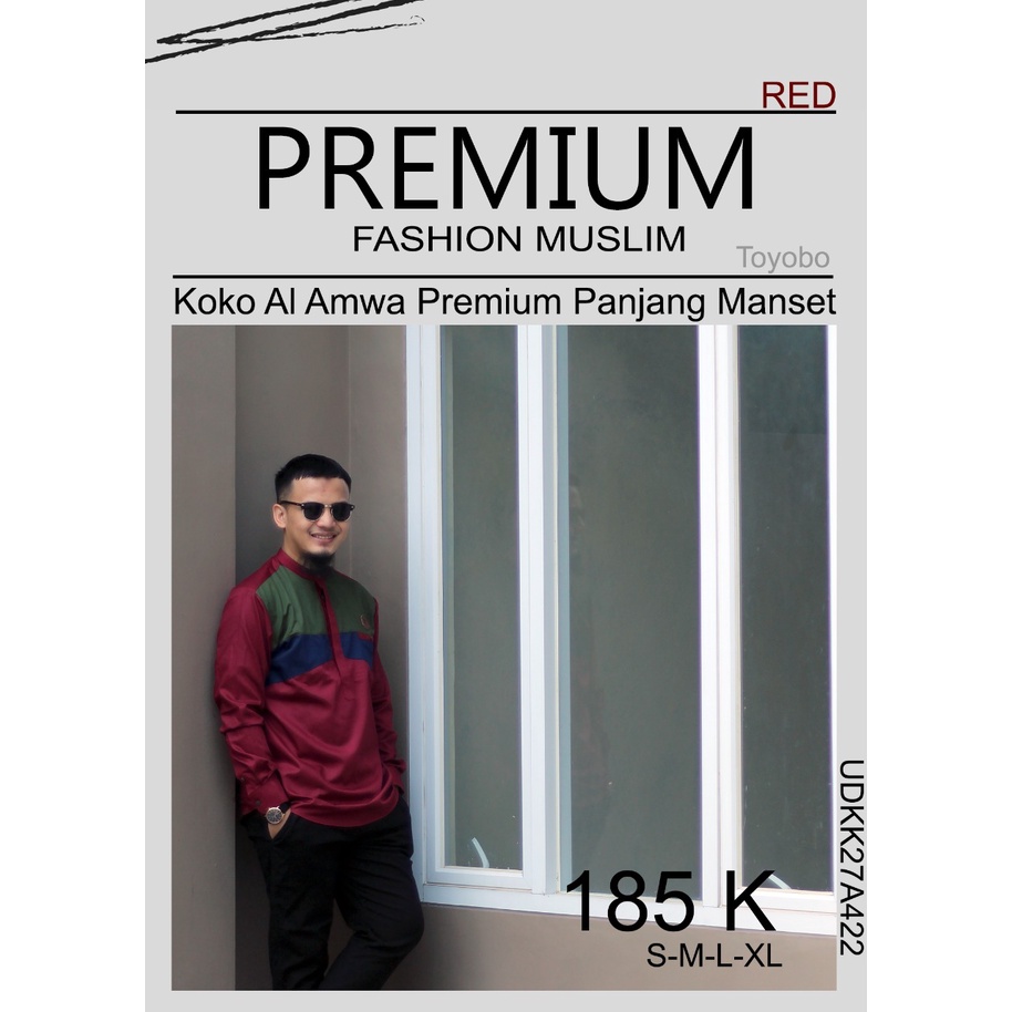 Koko Al Amwa Lengan Panjang Manset - Kemko Al Amwa Lengan Panjang - Baju Koko Al Amwa Manset - Koko 