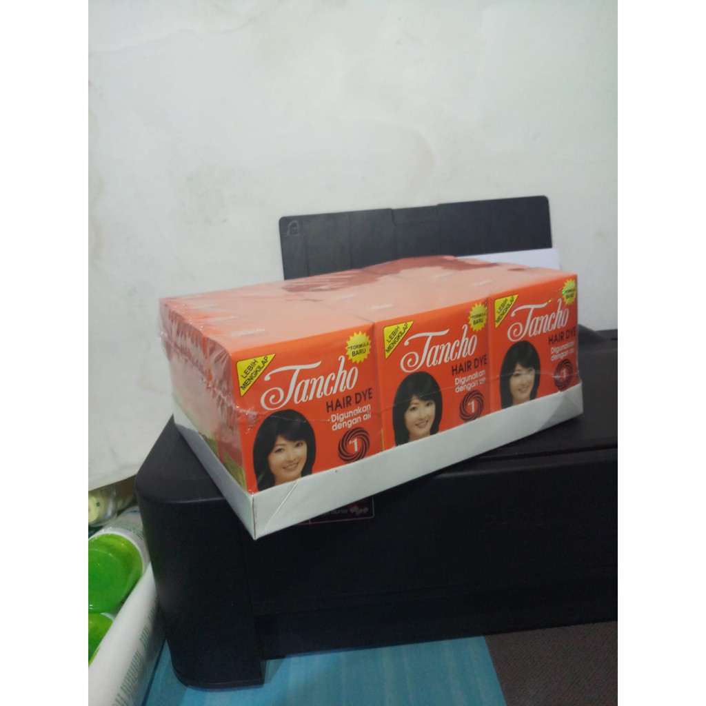 Semir Rambut Tancho Hair Dry Bubuk 1 Pack Isi 12