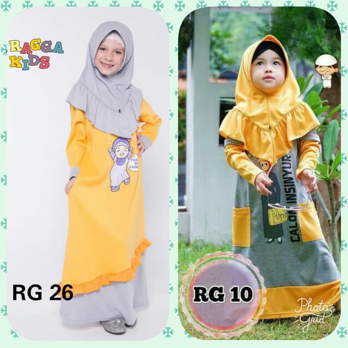 Gamis kaos anak ragga kids