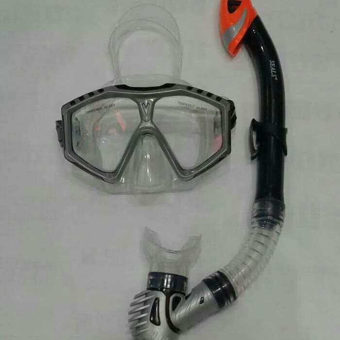 SNORKEL - SNORKELING - DRY - SILICONE - MERK SEAL - ORIGINAL - GROSIR