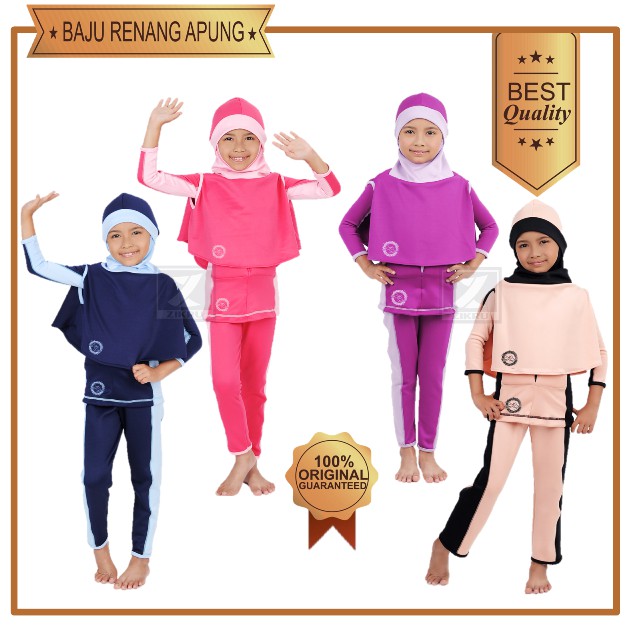 Baju Renang Mengapung Safeswim Anak Hijab Muslimah