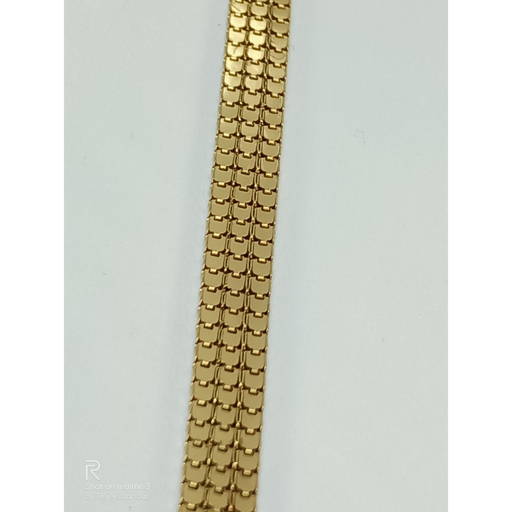 KALUNG MODEL MILANO RANGKAP 3 LAPIS EMAS 24K