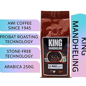 

[ COD ] Awi Coffee King Mandheling 250gr Biji|Roasted Arabica|Specialty Grade| PROMO Kode 432