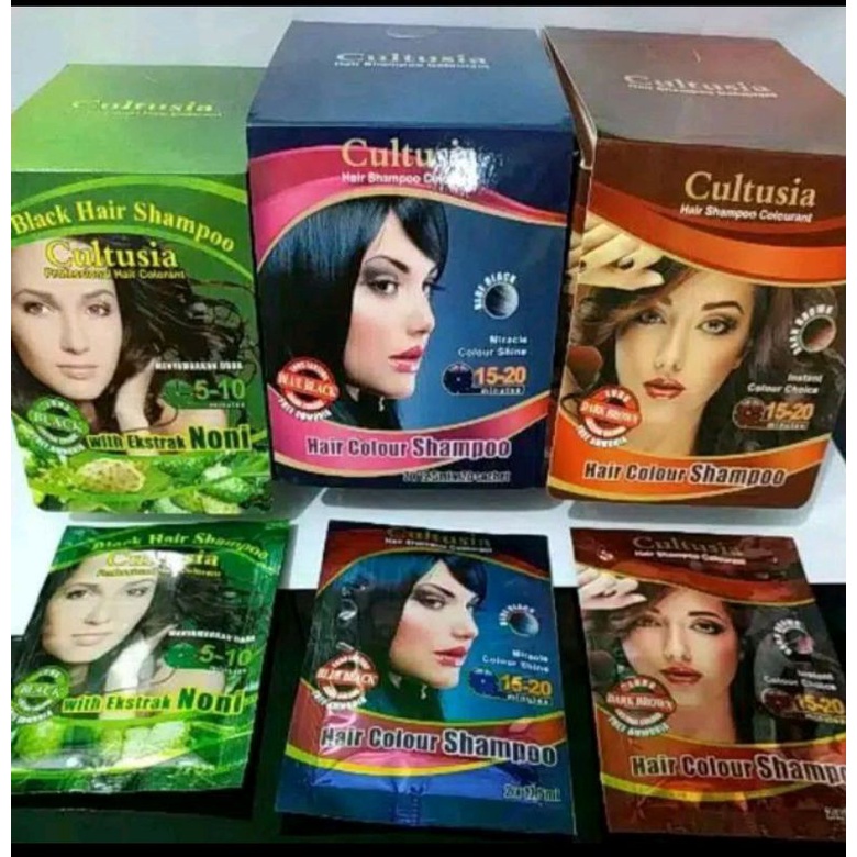 Cultusia Shampo Hair Color/ Shampo Rambut Warna 25ml