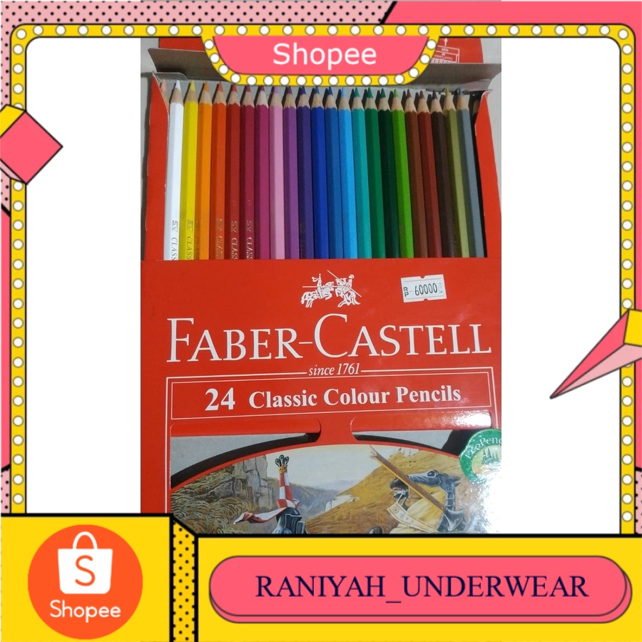 

Pensil Warna Faber Castle 24 Warna Panjang Classic